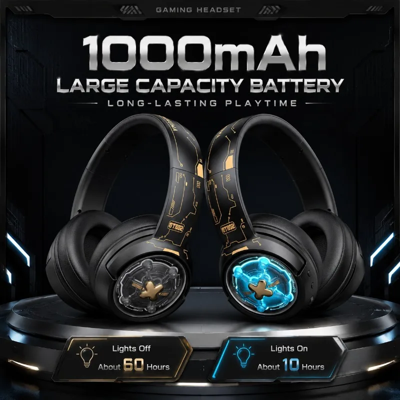 ONIKUMA GT802 Wireless Gaming Headphones Three Mode 2.4GHz Headset Low Latency Stereo Audio Comfortable Earphone With Microphone