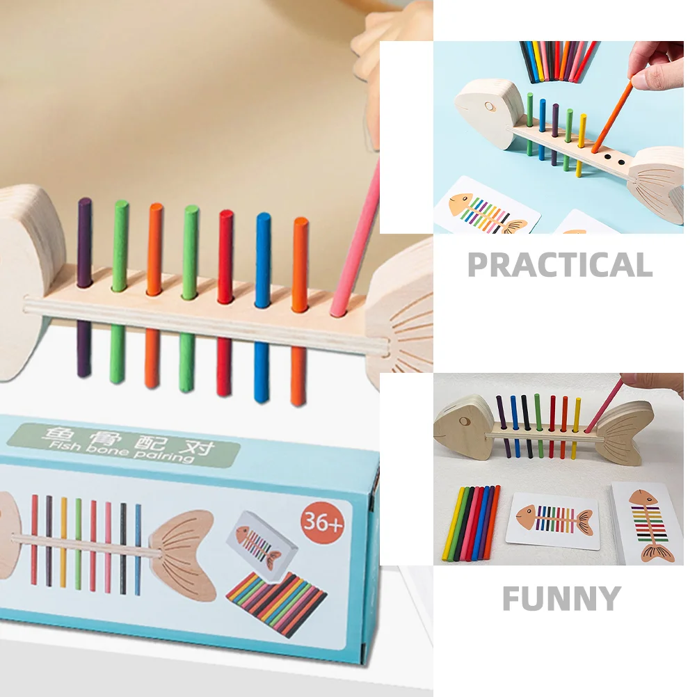 Clasificación de colores, emparejamiento de juguetes para bebés y tarjetas de clasificación de formas, juego sensorial de arcoíris de madera Montessori para niños