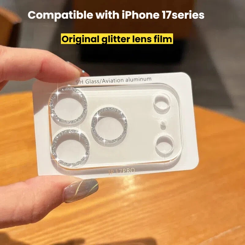 

New Glitter Camera Protector Film for IPhone 17 Pro Max 17 Pro17 Air Full Cover Lens Tempered Glass Lens Back Cap Protective Fil