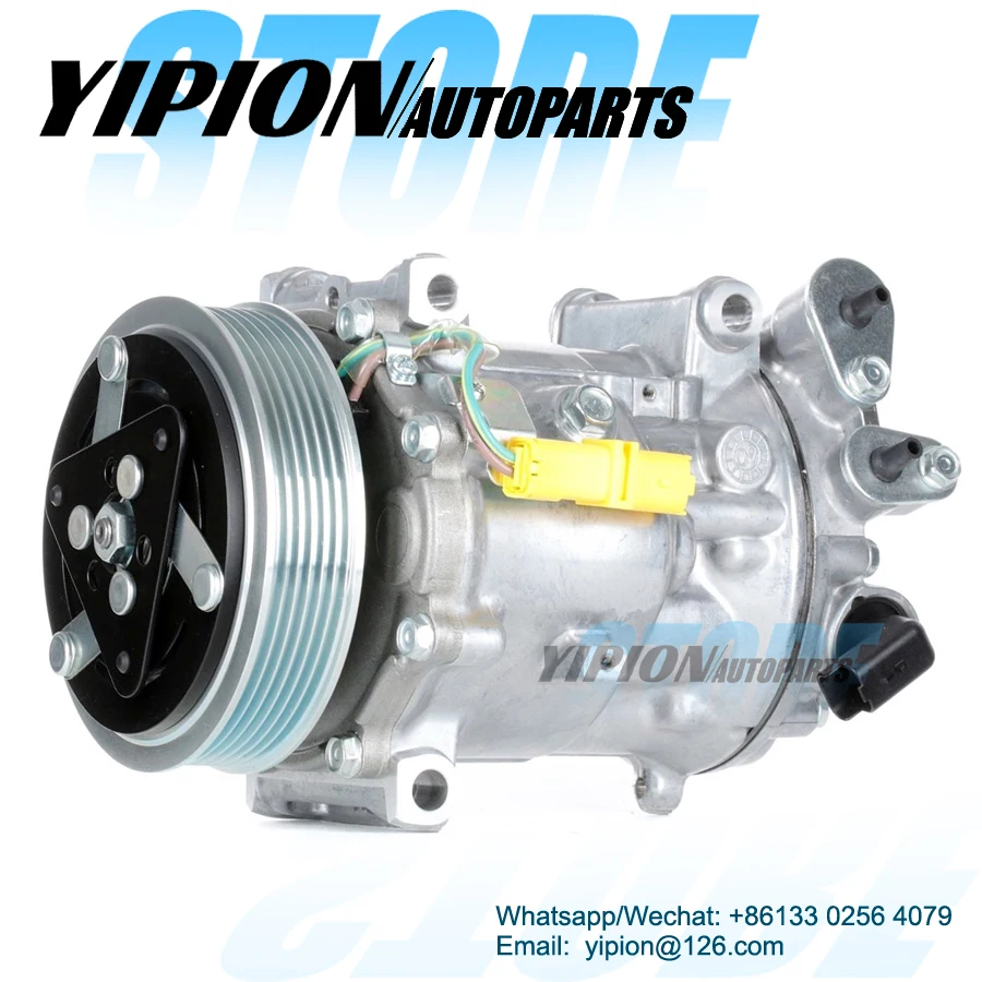 SD7C16 A/C Compressor for PEUGEOT 407 607 CITROEN C5  9671820480 9683003080 1300 6453WY 6453PQ 6453PN  6453RG 6453RA 6453.PM