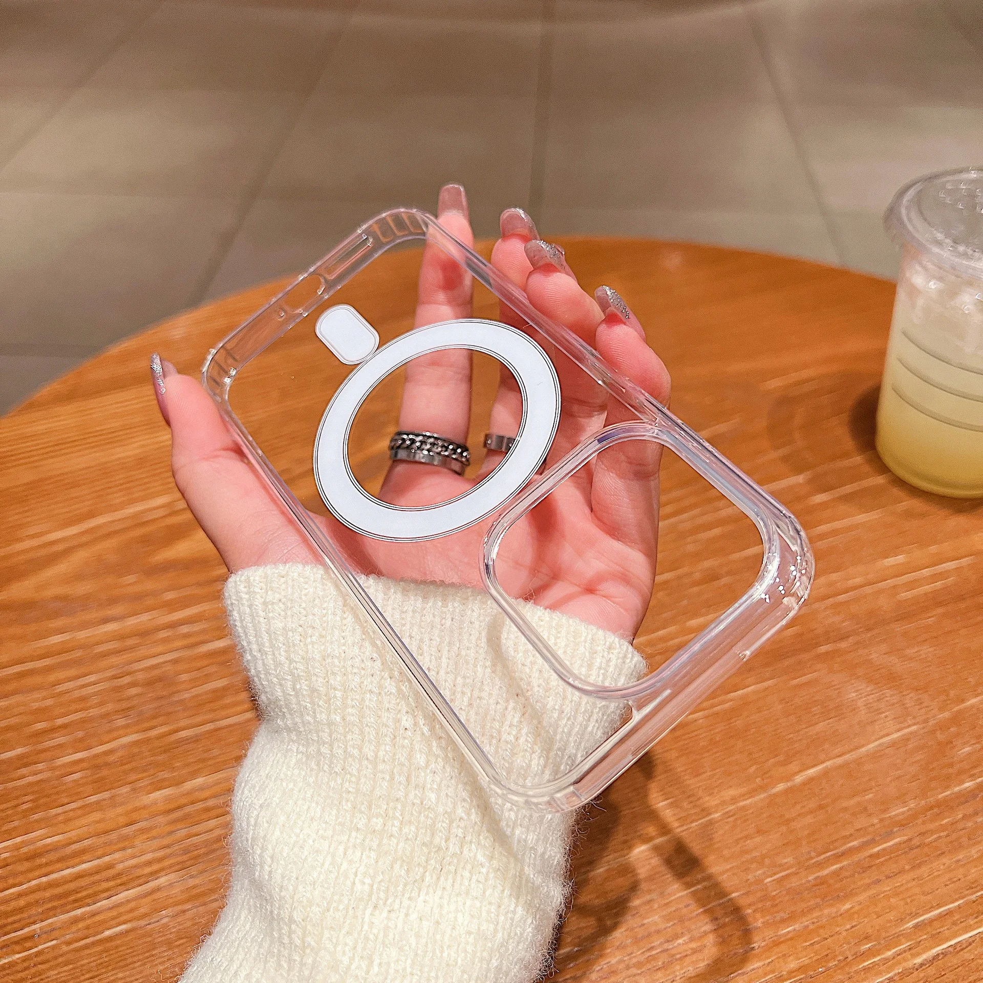 Kristall-Magnetische Hülle für Xiaomi Mi 15T Pro 15T Transparente Acryl-Abdeckung Mag-Safe Ladefähige Stoßfeste Schale Weicher Bumper Handyhülle