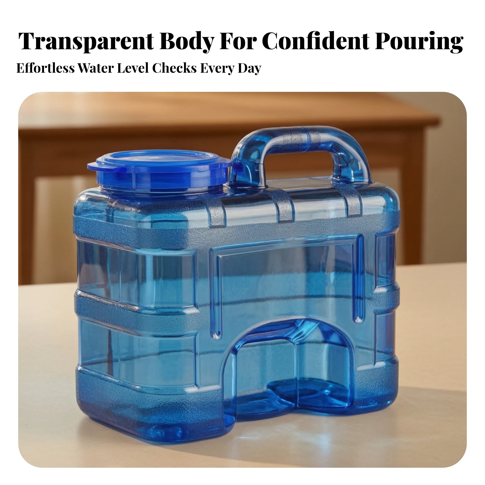 Tea Water Storage Container Transparent Plastic Water Container with Lid Container with Lid Clear Portable for Hosts