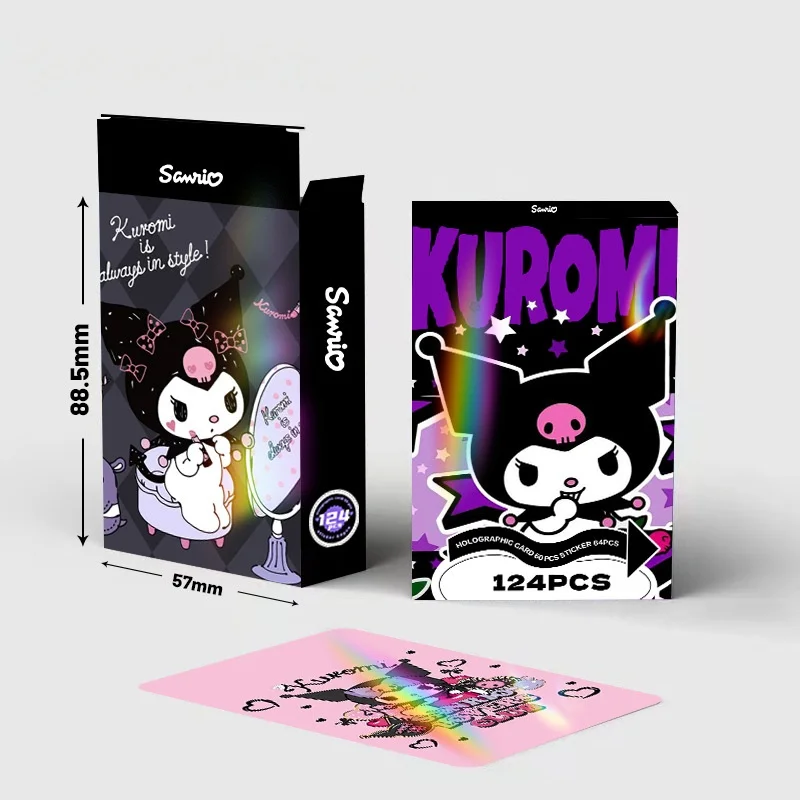 124 قطعة/المجموعة/مجموعة بطاقة سانريو كورومي الجديدة لومو شخصيات كوميدية HD Photocard مجموعة كوسبلاي هدية #4