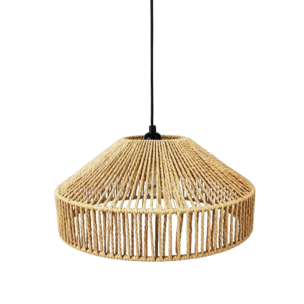 

JOYINLED Modern LED Chandeliers 30CM Natural Woven Living Dining Room Ceiling Chandelier E27 Lampshade for Home Decor 30CM
