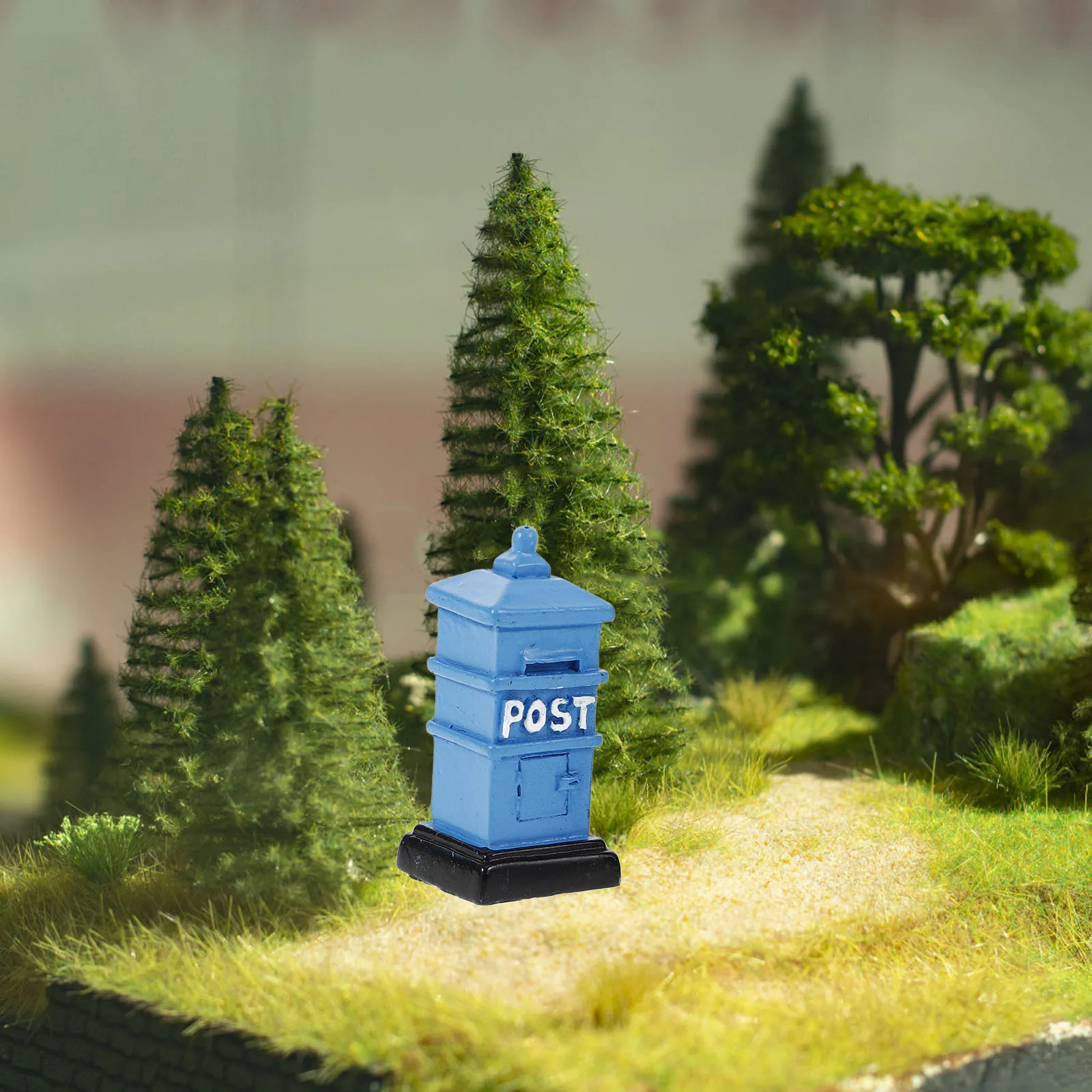 

2 Pcs Retro Postal Ornaments Vintage Decor Mailbox for House Wall Mount Small Synthetic Resin Sculpture