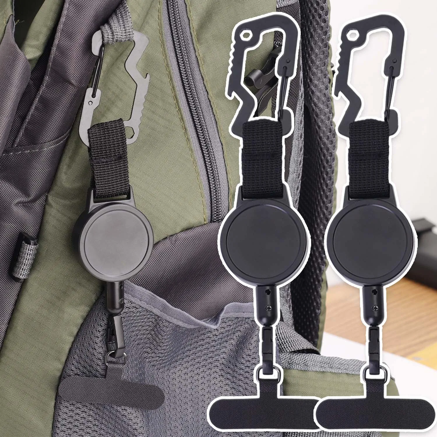 

Регулируемый ремешок для телефона с защитой от потери на открытом воздухе, съемный подвесной ремешок для рюкзака с накладным зажимом, короткий шнур для мобильного телефона