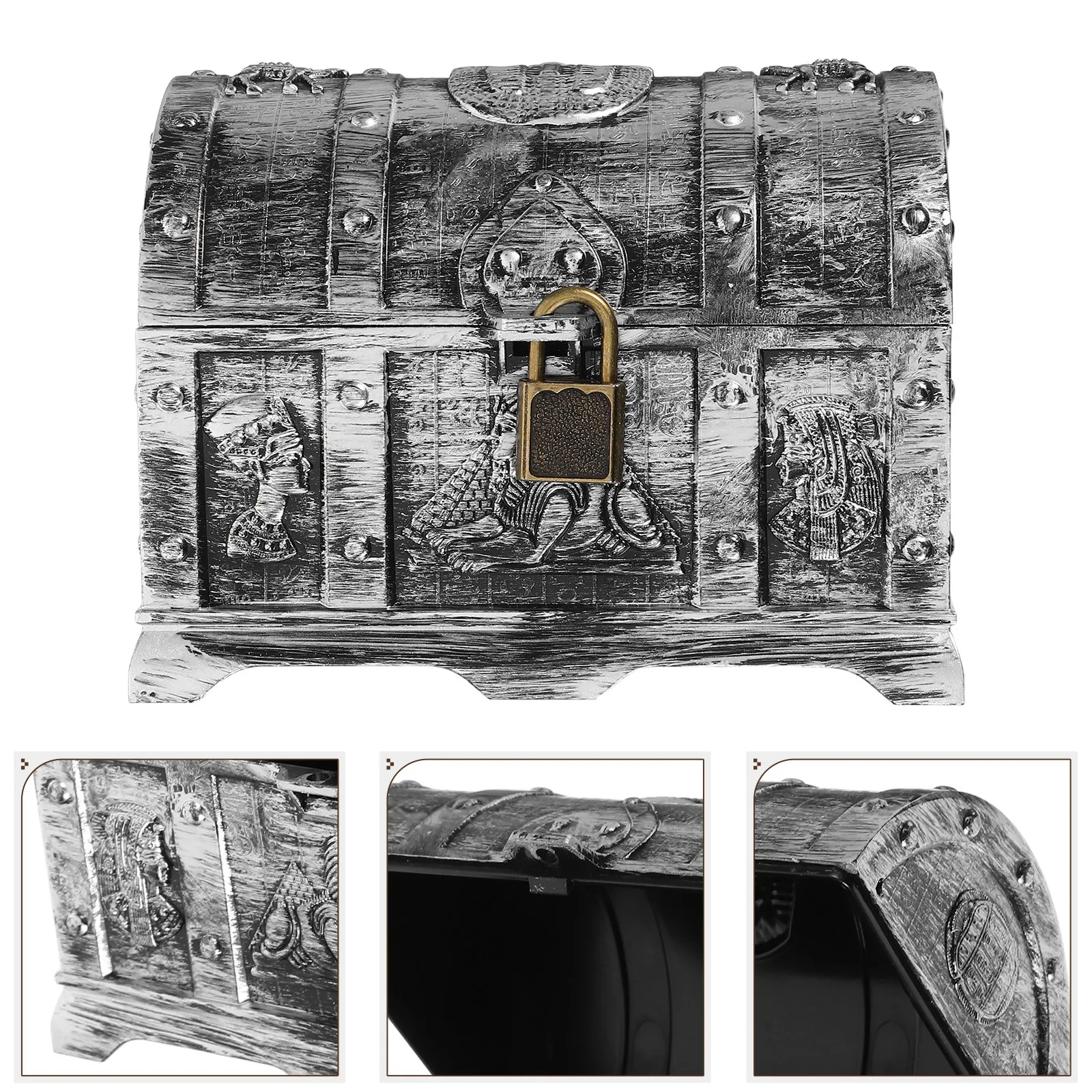 Halloween Decor Pirate Chest for Mini Storage Boxes Jewelry Treasure Accessories