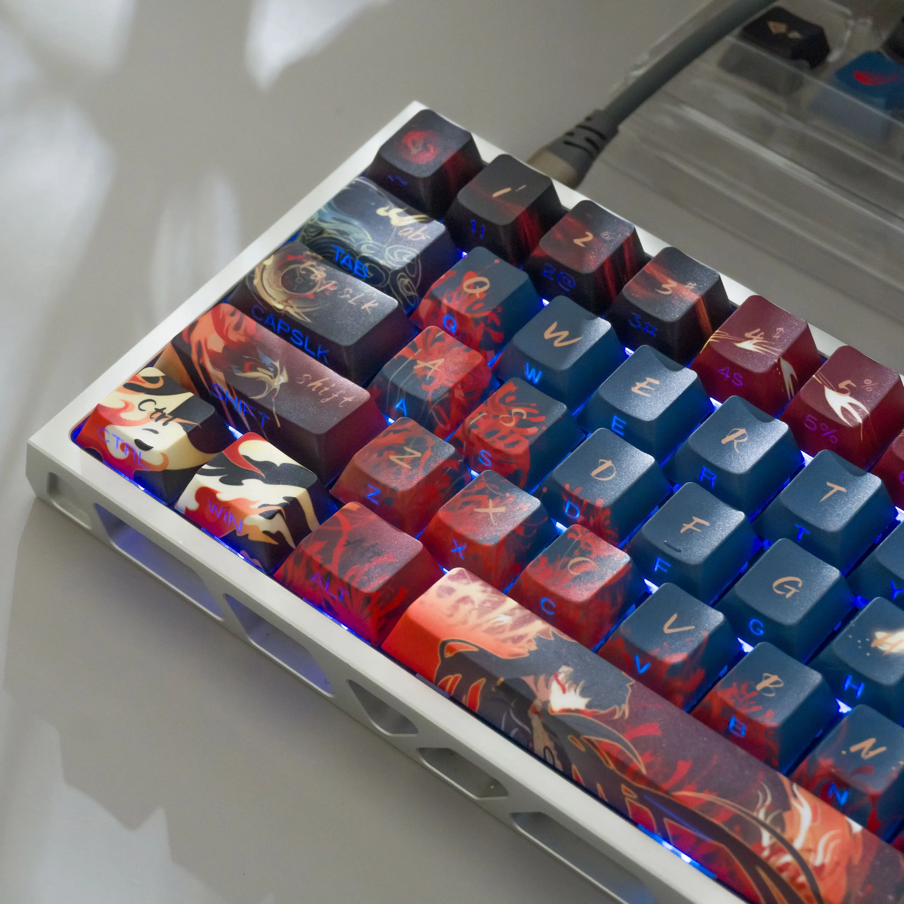 Honkai: Star Rail Keycaps 120 Keys Blade スターレイル Keycap Anime PBT DYE-Sub Cherry Profile Key Cap for Aula Made68 Mad68 Wooting60
