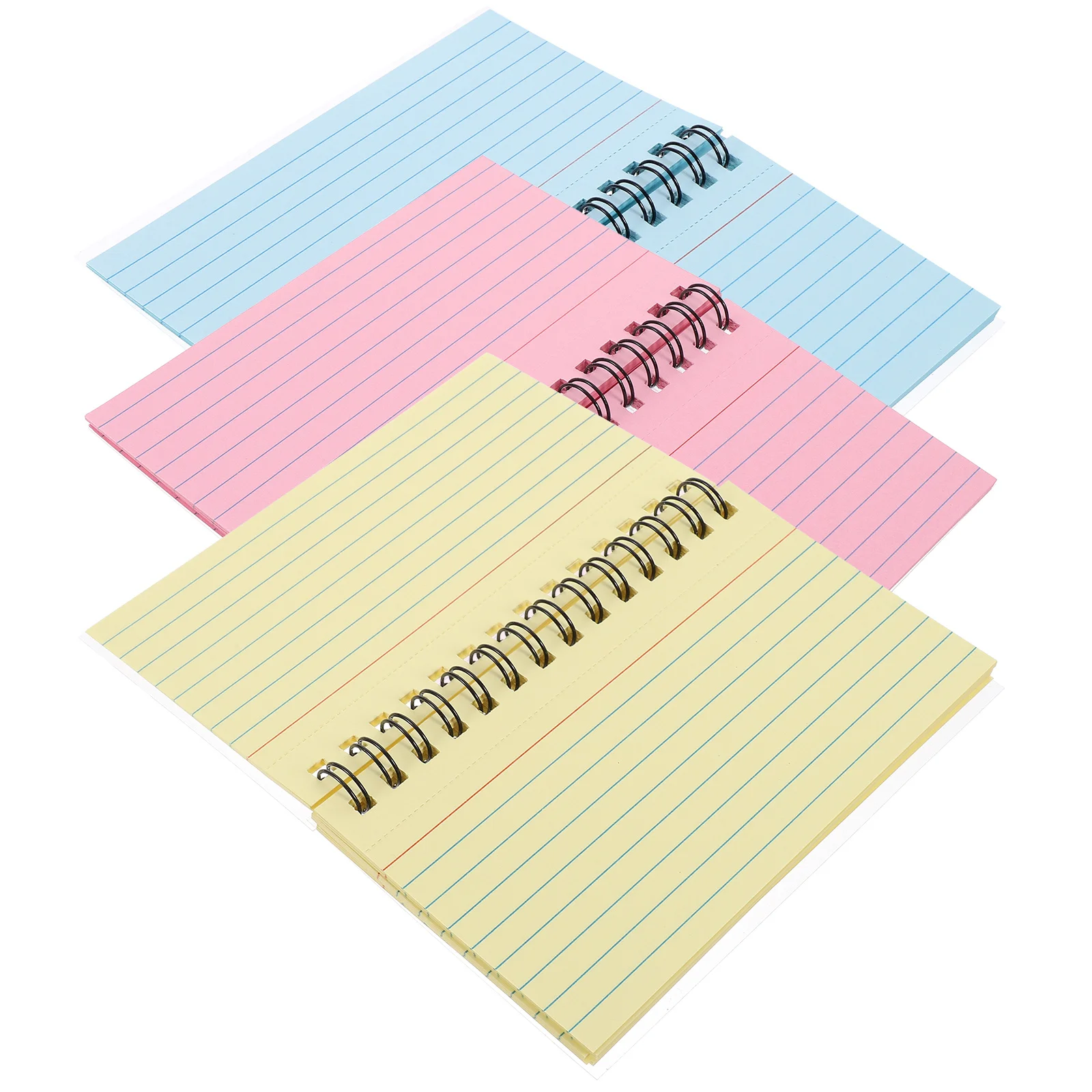 3Pcs Colorful Index Card Notebooks Small Spiral Notepads Ideal for Study Speech Notes Portable Notecards for Office Daily