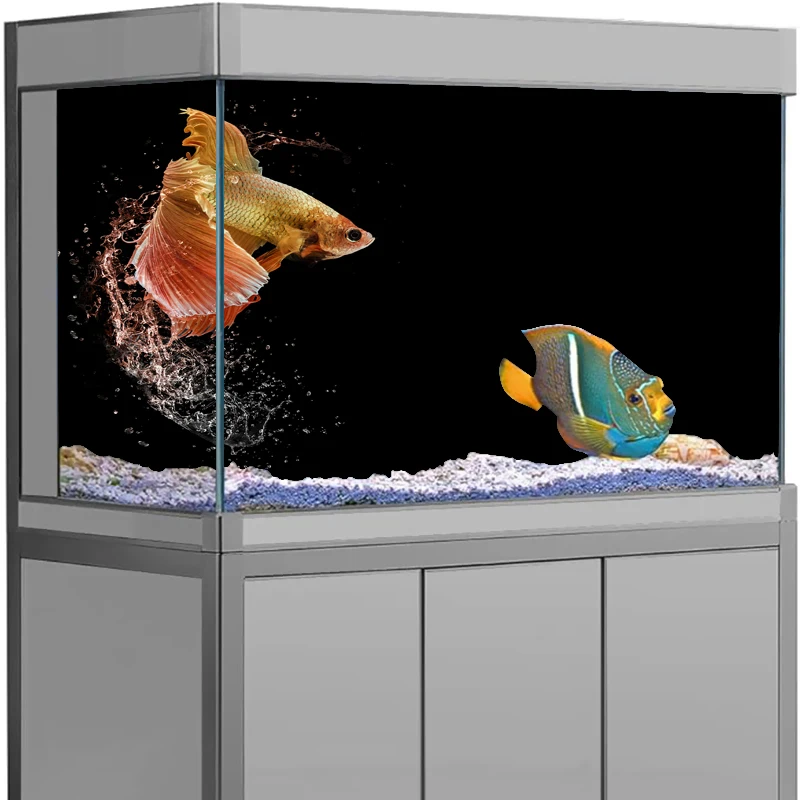 Aquarium Background Sticker Jurassic Dinosaur Poster  Fish Tank Decoration Self Adhesive  Wallpaper 3d Background