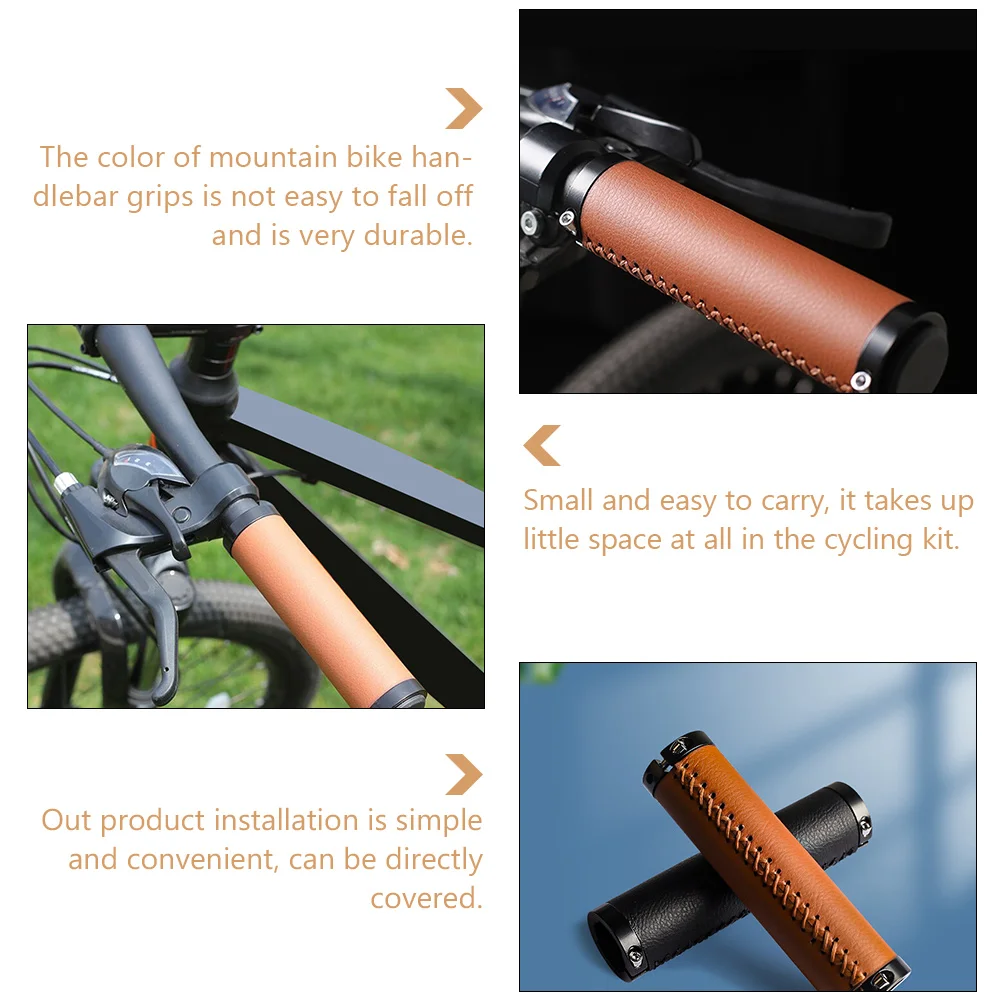 

1 Pair Anti-Slip Handlebar Grips Wear-Resistant Comfortable Ergonomic Design Easy Install Durable Mountain Bike Cycle