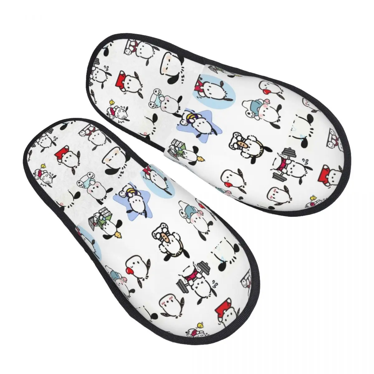 

Custom Pochacco Cartoon Soft Memory Foam House Slippers Women Cozy Warm Anti-Skid Slipper