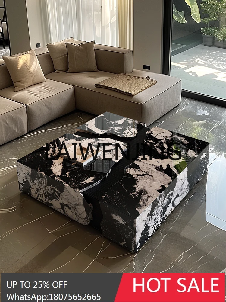 RWJ Natural Marble Shaped Square Creative Art Big Tea Maker