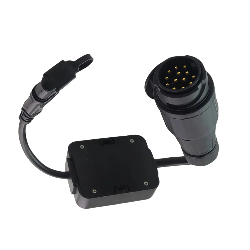 

European 13 Pin To FOR AMERICAN 4 Pin Trailer Connector Adapter With Brake Car Truck Caravan Accessories ﻿