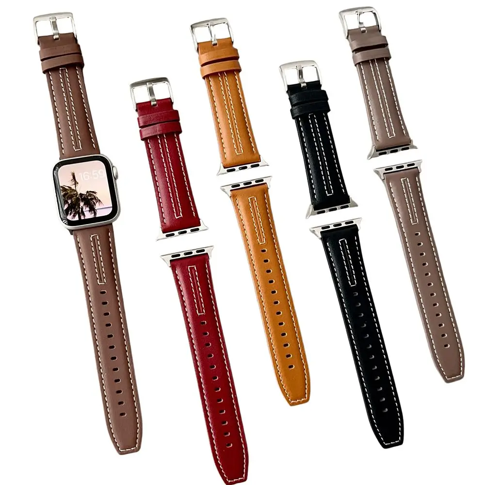 

Ремешок из натуральной кожи премиум-класса для Apple Watch S11, ремешок из натуральной кожи Correa для iWatch S11 10 Ultra 9, 8, 7, 6, 5 SE, ремешки для умных часов