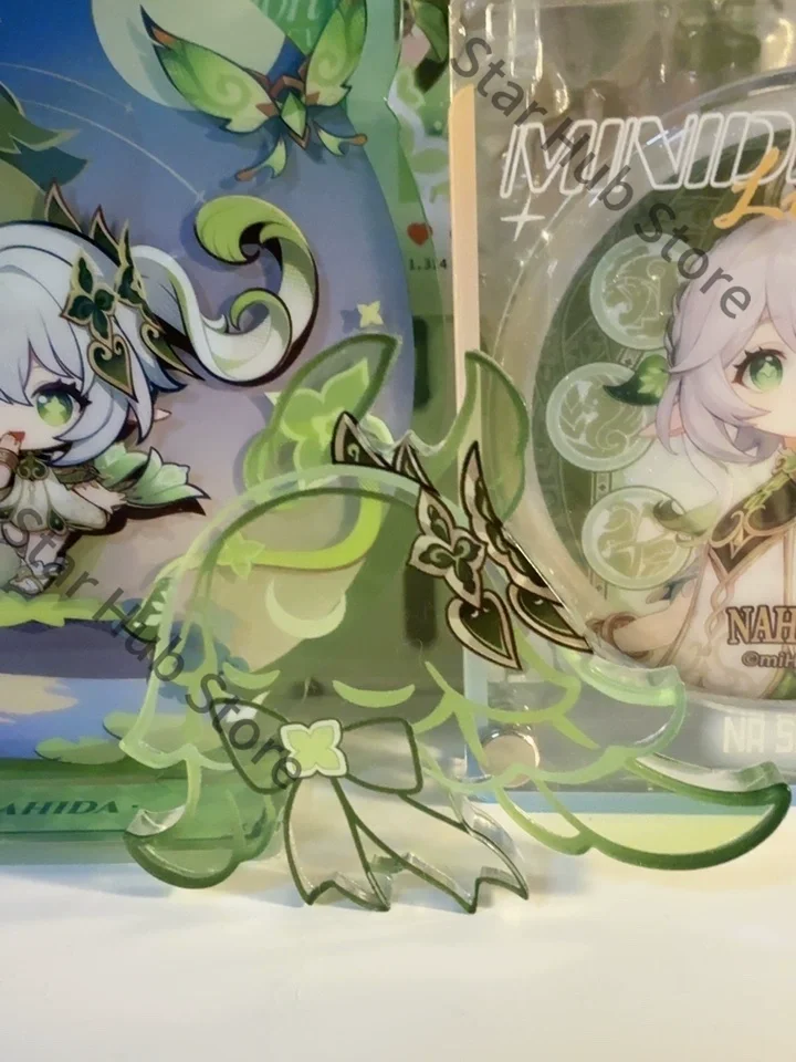 Genshin Impact Scaramouche Neuvillette Alice Stained Glass Window Standing Sign Desktop Ornament Cosplay Colleagues Gifts Anime