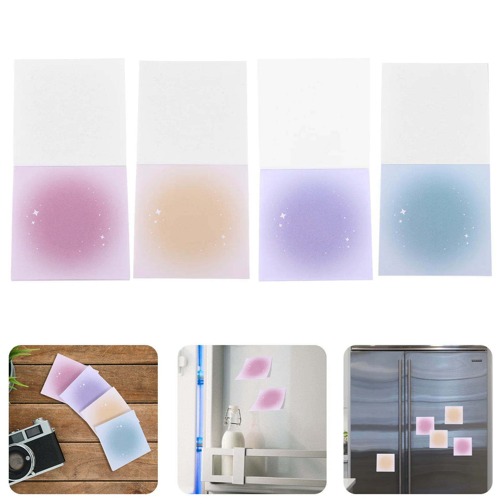 1 шт., блокнот градиентного цвета, портативный толстый бумажный блокнот с антипригарным покрытием для студентов, офиса, школы, маленькая бумага для письма сообщений