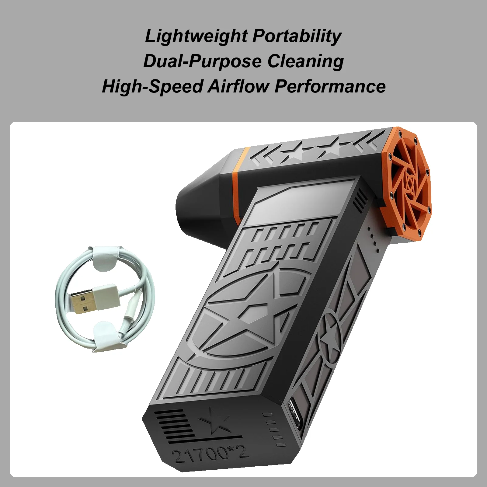 

Air Duster For Car Rechargeable Portable Detailing Supplies Electric Air Blower Car Cleaner Tools For Truck RV SUV Frost