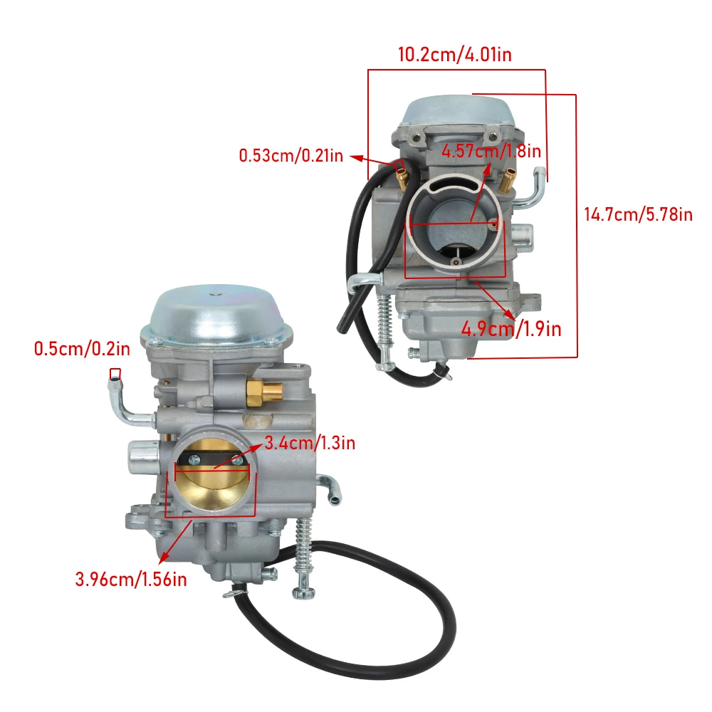 Misura per carburatore Polaris Xpedition 425 4wd Atv Quad 2000-2002 Carb 3131590 , 3131596