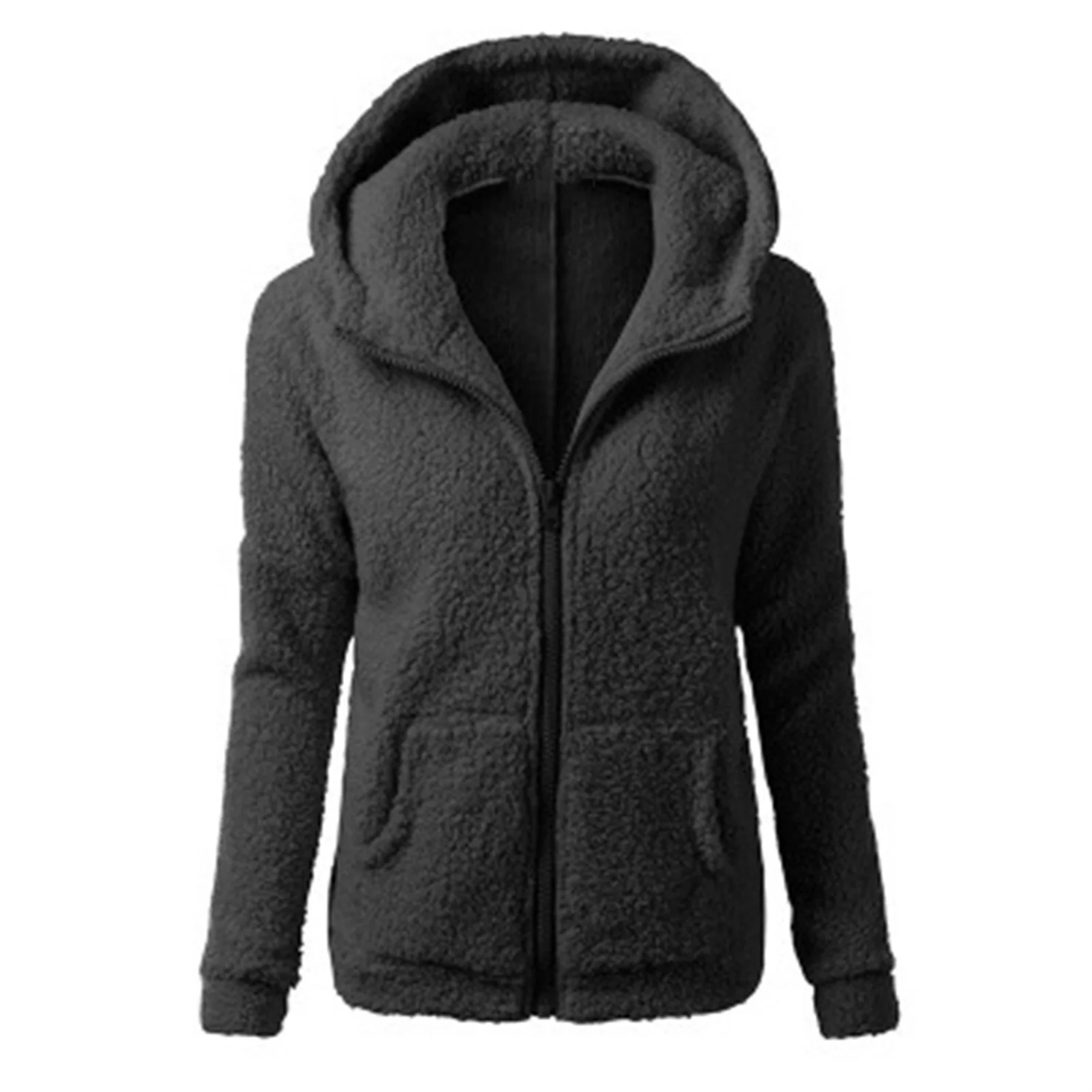 Jacket Coat Long Sleeve Hoodies Fuzzy Warm Sweater Great For Date  Hanging Out  Daily Wear, School