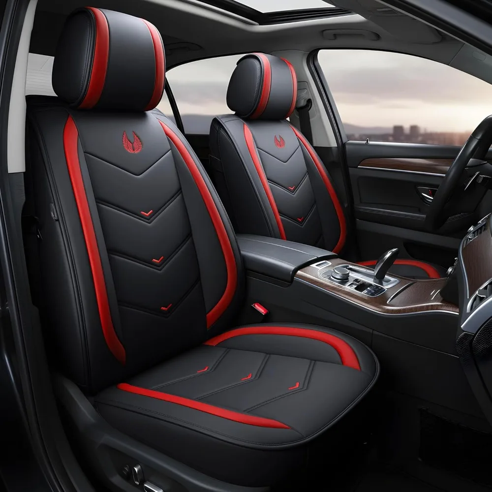 

AUTO Car Seat Covers Premium Waterproof Faux Leather Cushion Universal Accessories Fit SUV Truck Sedan Automotive Vehicle