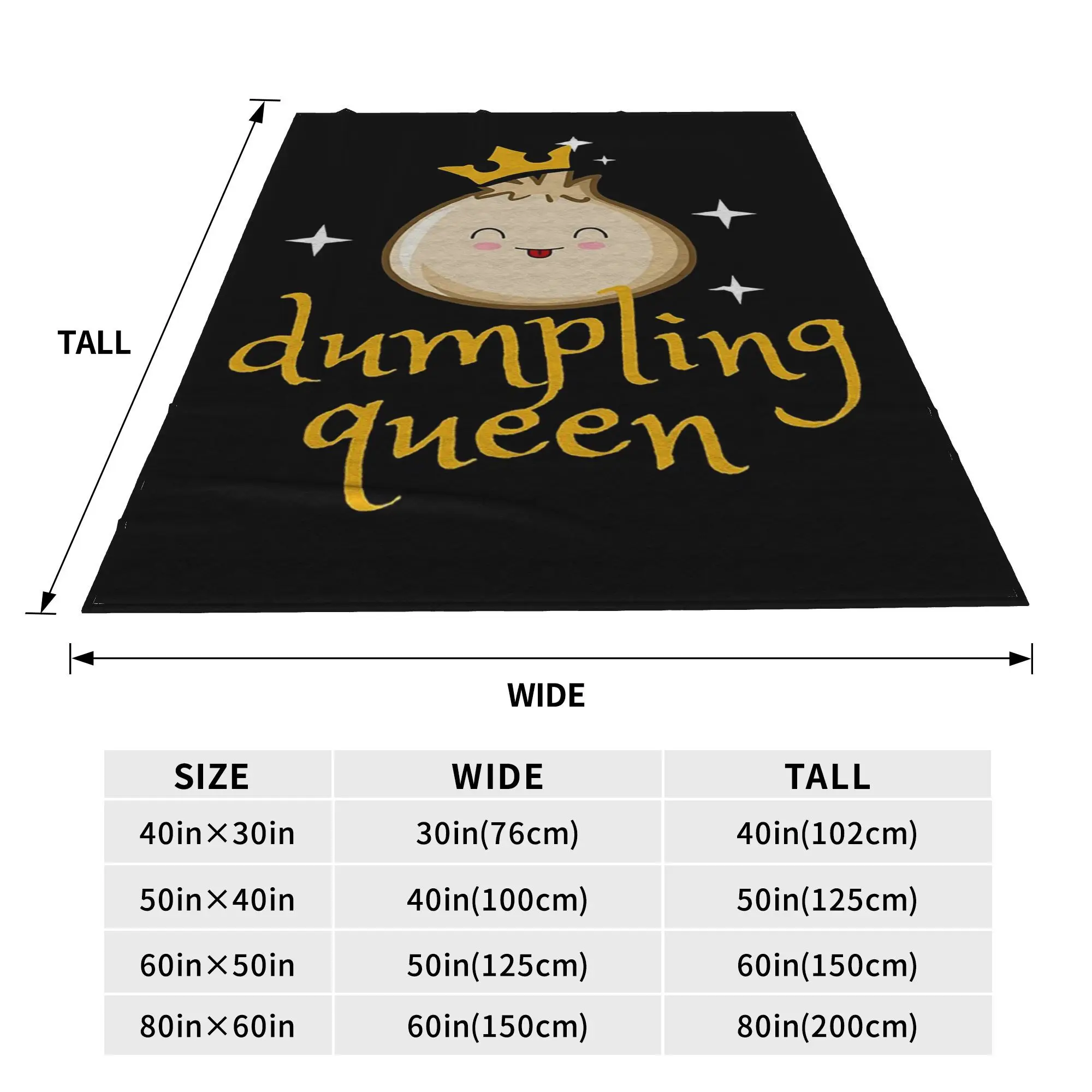 Dumplings Queen Blanket Soft Warm Flannel Throw Blanket Plush for Bed Living room Picnic Travel Home Sofa