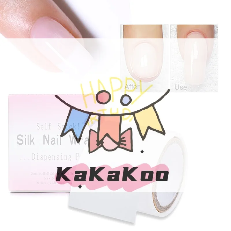 1 ม้วน ไหมซ่อมเล็บ เจลยูวี ไฟเบอร์สำหรับต่อเล็บ ทำเล็บแบบเฟรนช์ อุปกรณ์ทำเล็บ ฟอร์มต่อเล็บ ปลายเล็บต่อ แผ่นกาวป้องกันเล็บ