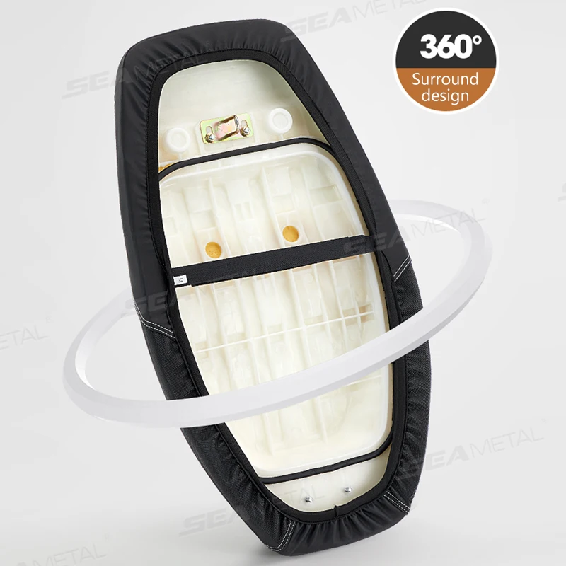 غطاء مقعد الدراجة النارية من BLALION مصنوع من الجلد الفاخر وغطاء وسادة مقعد قابل للتمدد مقاوم للماء والغبار ومقاوم للاهتراء #3