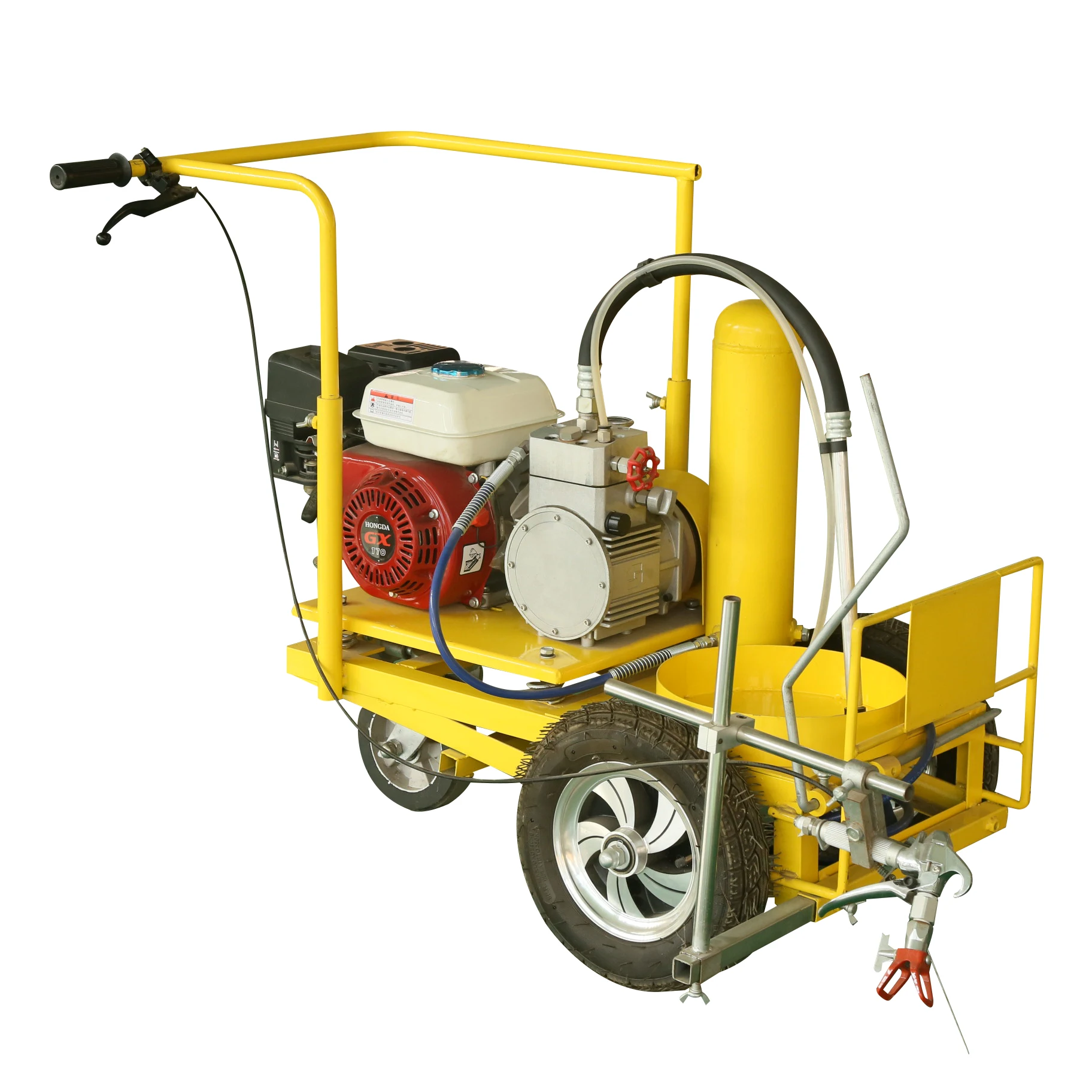 

New Type Smooth Lawn Automatic Airless Spray Painting Machine With Baffle Road Marking Machines