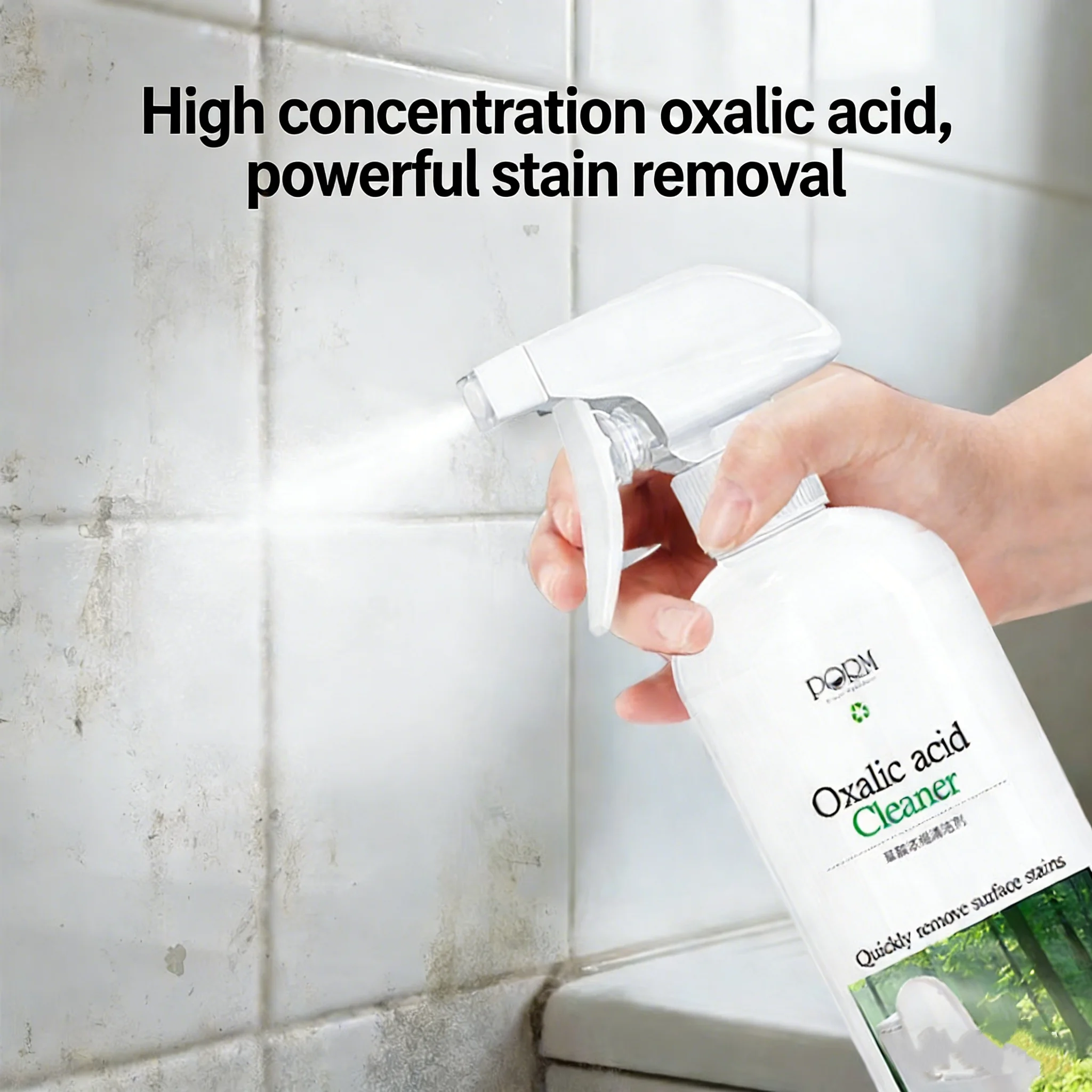 

Oxalic acid cleaner, high concentration, tile, strong decontamination, yellow removal, toilet, bathroom, descaler, toilet bowl