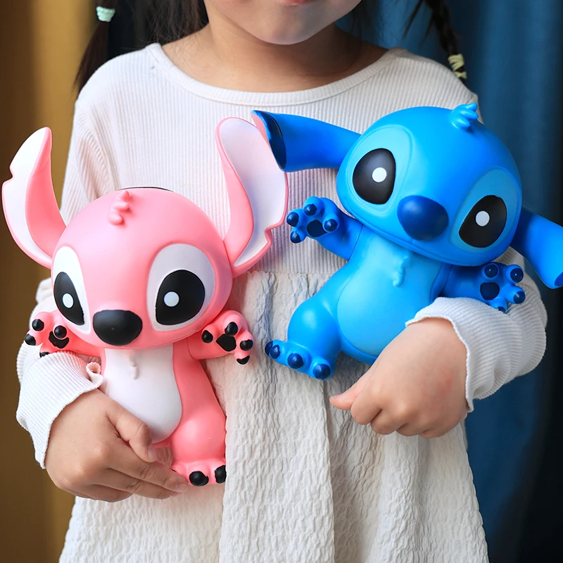 Estatua de Lilo & Stitch de Disney, modelo Scrump, muñeca Kawaii de dibujos animados, juguete, adorno para el salón, decoración de la habitación, regalo, juguetes móviles para niños