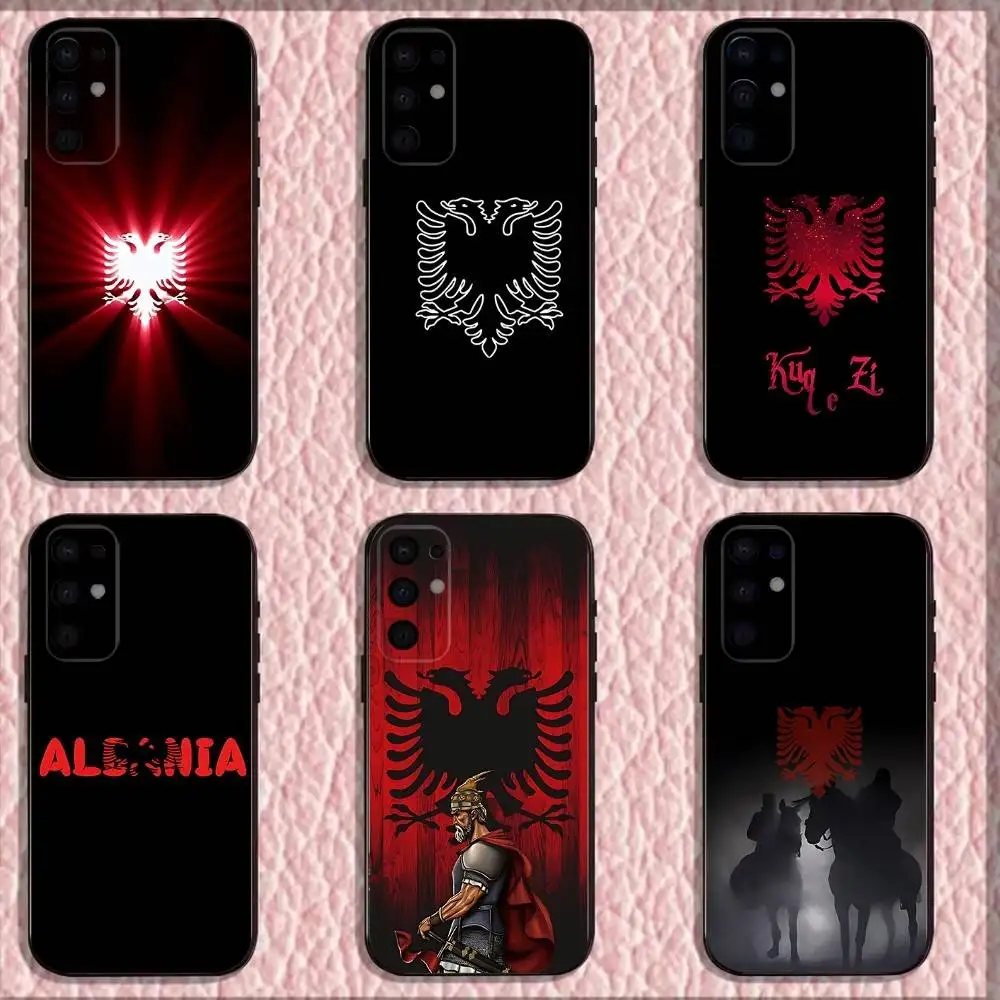 

Flag Of A-Albanias art Phone Case For Samsung S25,S24,S21,S22,S23,S30,Ultra,S20,Plus,Fe,Lite,5G Black Cover