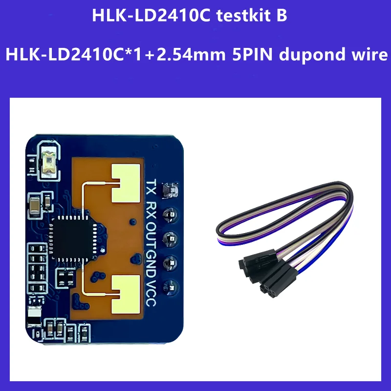 Hi-Link New High Sensitivity HLK-LD2410C 24G Intelligent MMwave Sensor Human Presence Sensing Radar Module OTA  Smart Lighting