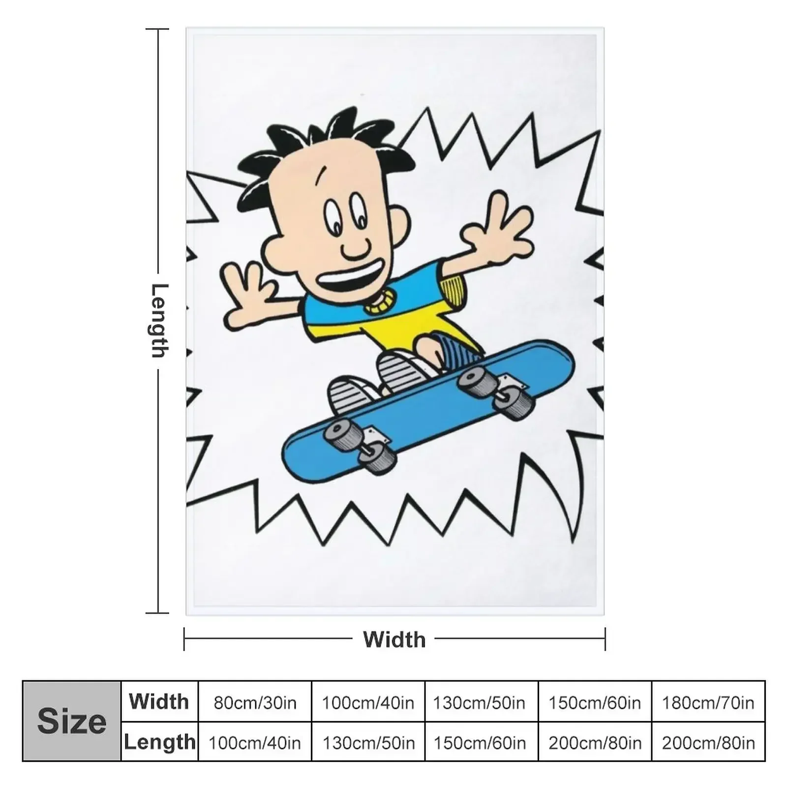Big nate the skate board Throw Blanket Personalized Gift Luxury Brand Comforter Beach Loose Sofas Blankets