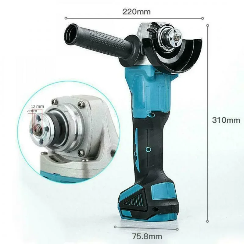 18V 100/125mm Cordless Brushless Angle Grinder for Makita Li-ion Battery ( NOT INCLUDE BATTERY)