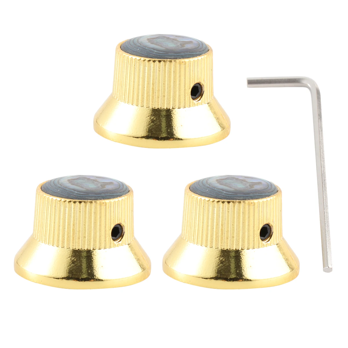 

3 Pcs Volume Knob Guitar Tone Knobs Control Golden Bass Accessories Electric Cap