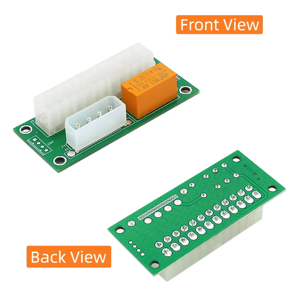 حار ATX المزدوج PSU متعددة محول التيار الكهربائي مجلس الطاقة المتزامن إضافة 2PSU مع الطاقة LED إلى موصل موليكس 4 دبوس