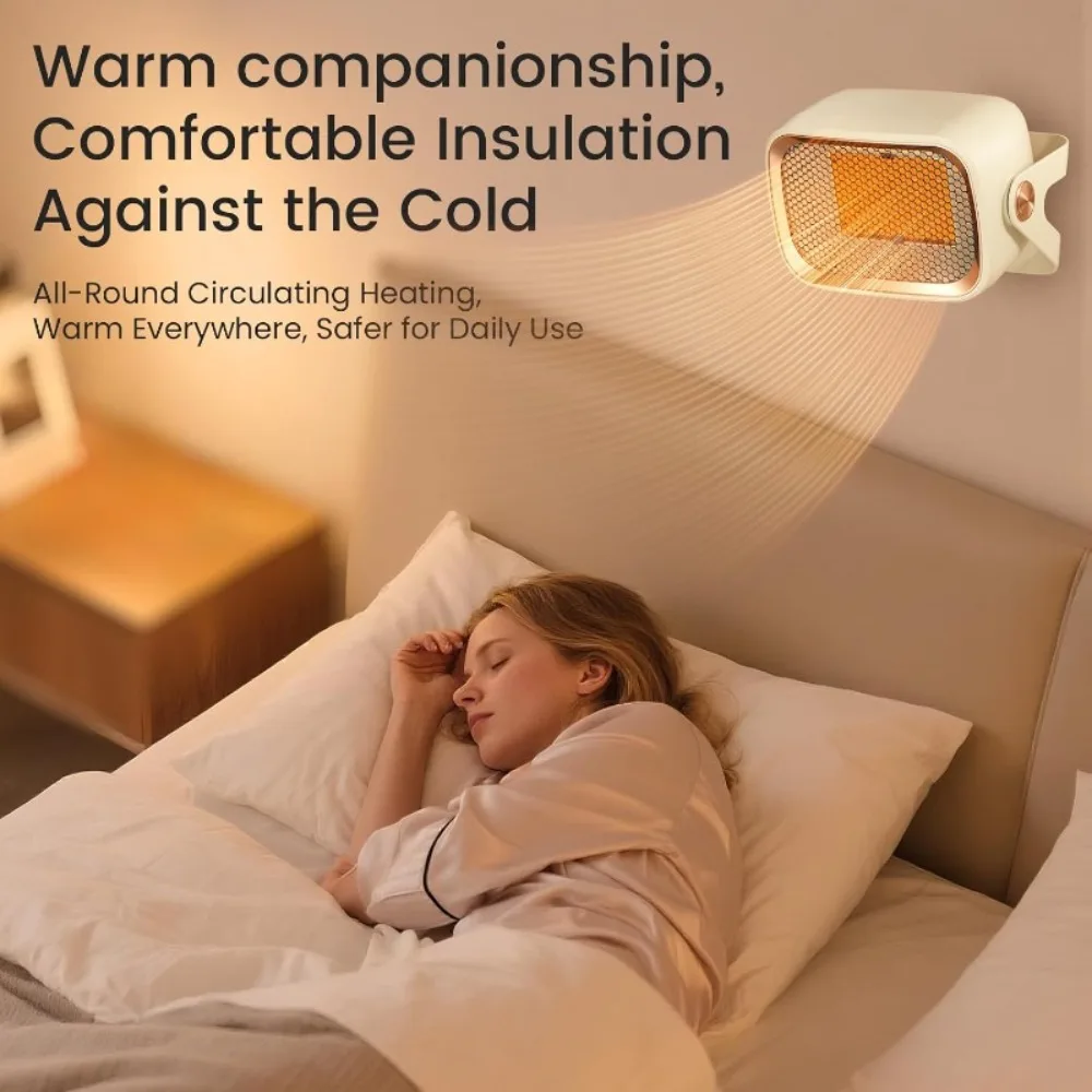 1200W Portable Heater for Indoor - 90° Adjustable Efficient Fast Heating Tip-Over & Overheat Protection Quiet Mini Desk Heater