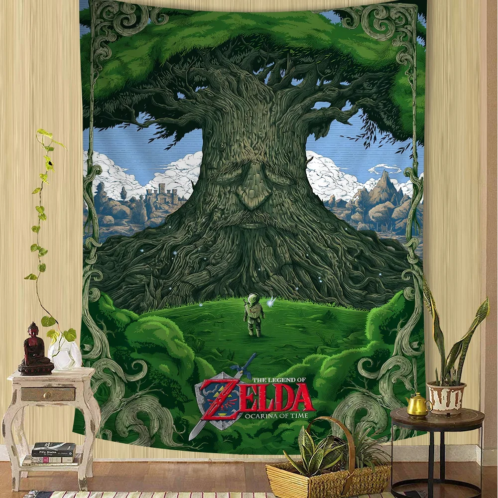 The Legend Video Game Zelda Wall Tapestry Hanging Tarot Hippie Wall Rugs Dorm Wall Hanging Sheets