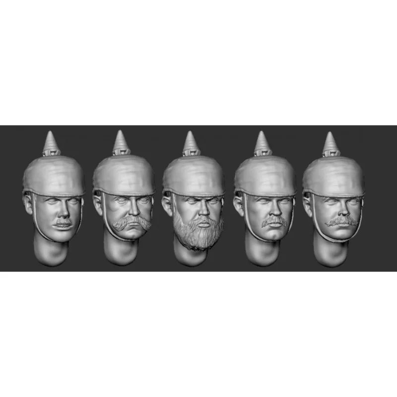 1/35 Scale Die Casting Resin Soldier Head Model Kit 5 Heads Unassembled and Unpainted 023X