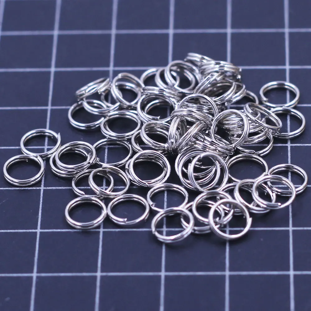 

3000Pcs Silver Tone Double Loop Split Rings 7mm