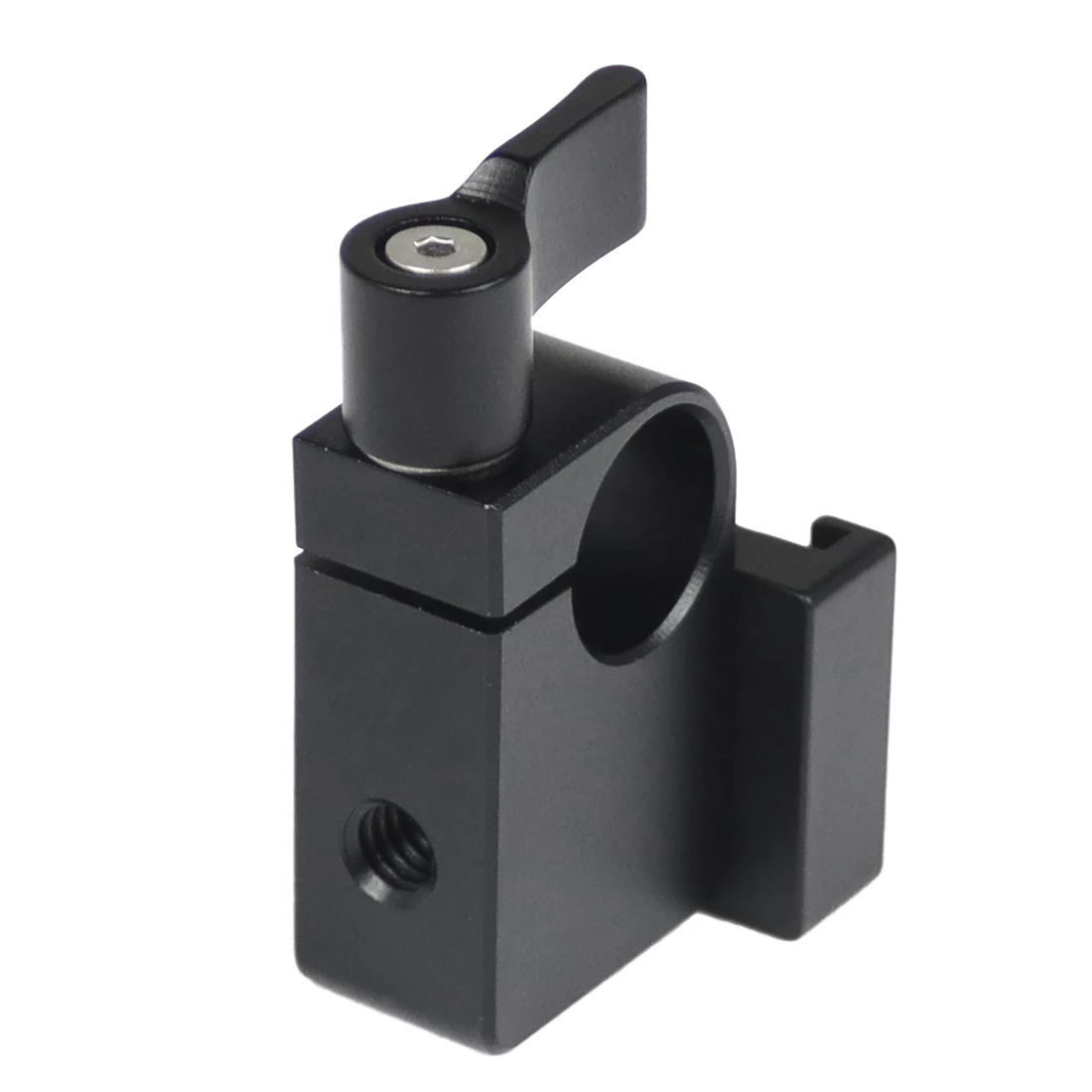 Einzel Rod Clamp 15mm Schiene Stecker Adapter Halterung mit 1/4 "-20 Gewinde Kalten Schuh Halterung für DSLR käfig Rig Mikrofon Licht Halter – Detail 16