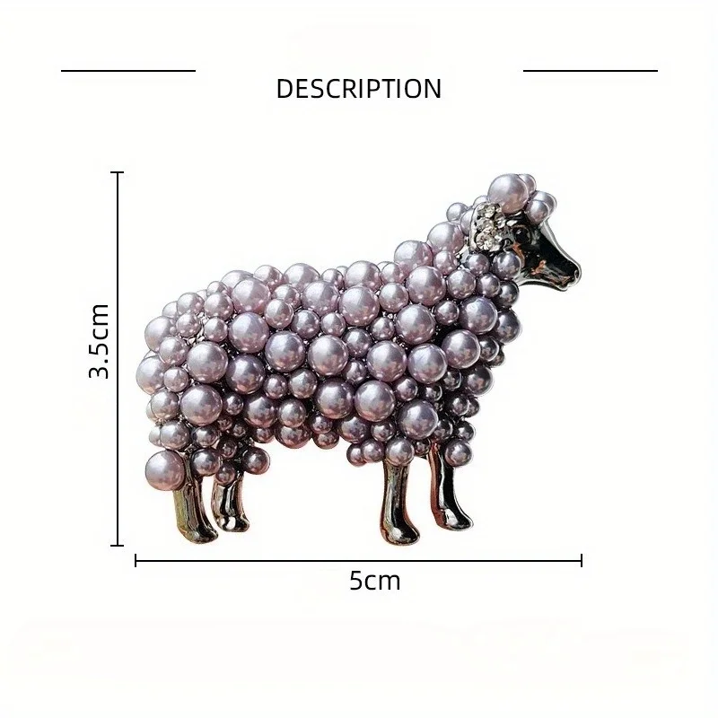 Women Men Classic Sheep Exquisite Brooch Badges Fashioni Elegant Lady Creative Animal Pin Buckles image 4