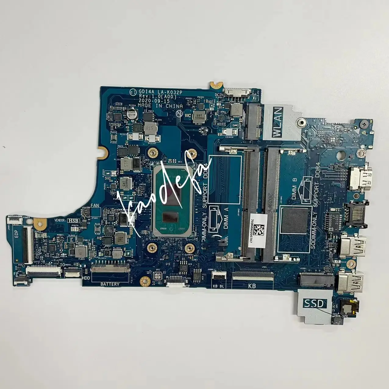 Imagem -03 - Placa-mãe La-k032p 0x9tx0 X9tx0 para Dell Vostro 3400 Núcleo Intel Cn0x9tx0 Srk08 Ddr4 I31115g4 7hc6f