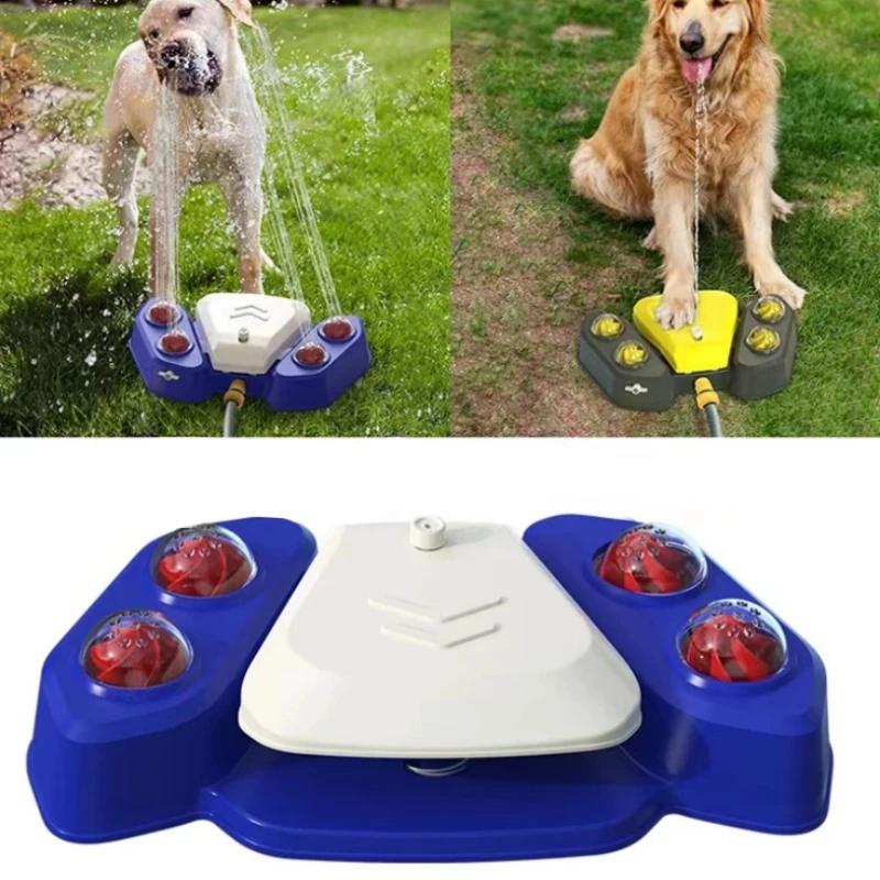 Dog Playing Water Toy Step on Sprinkler Activated Automatic Squirting Water Provides Outdoor Drinking Fresh Water for Large Dog