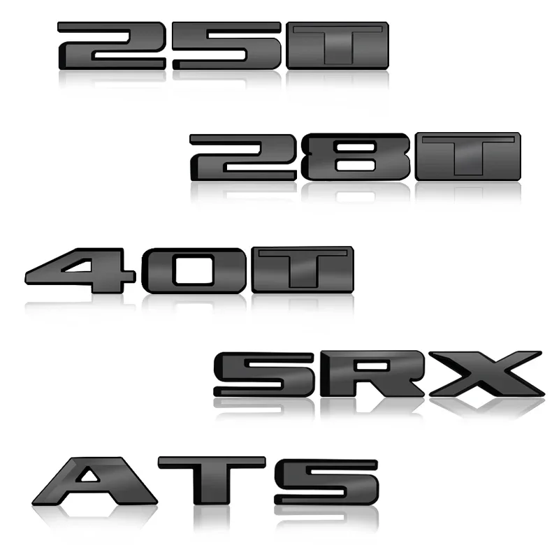 Bright Black Metal Car Rear Trunk Emblem Badge For Cadillac CT4 CT5 CT6 XT4 XT5 XT6 CTS XTS ATS SRX SRX4 ATSL AWD 25T 28T 40T