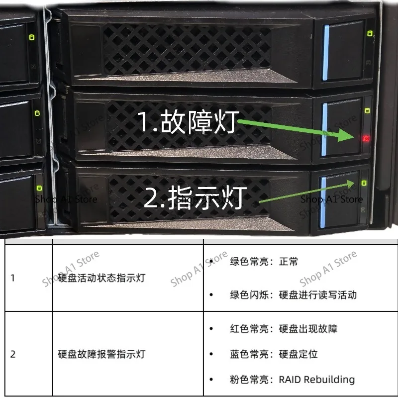 Metal M424 4U can cabinet 24 disk position 12G high-speed storage expansion cabinet black skirt, NAS built-in power supply