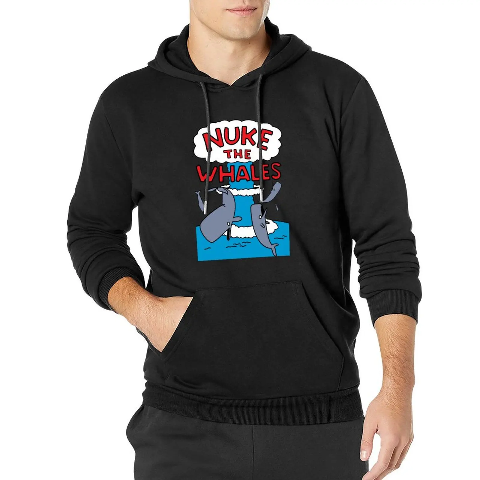 

Nuke The Whales Pullover Hoodie graphic t shirts men men's clothes oversized hoodie