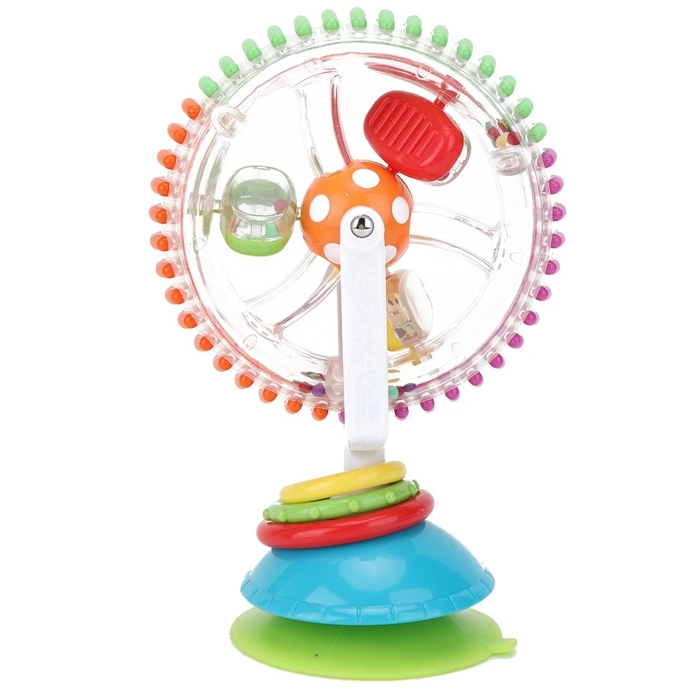 Handheld Colorful Baby Rattle Rotating Baby Chair Stroller Toy with Sunction CupBaby Toy