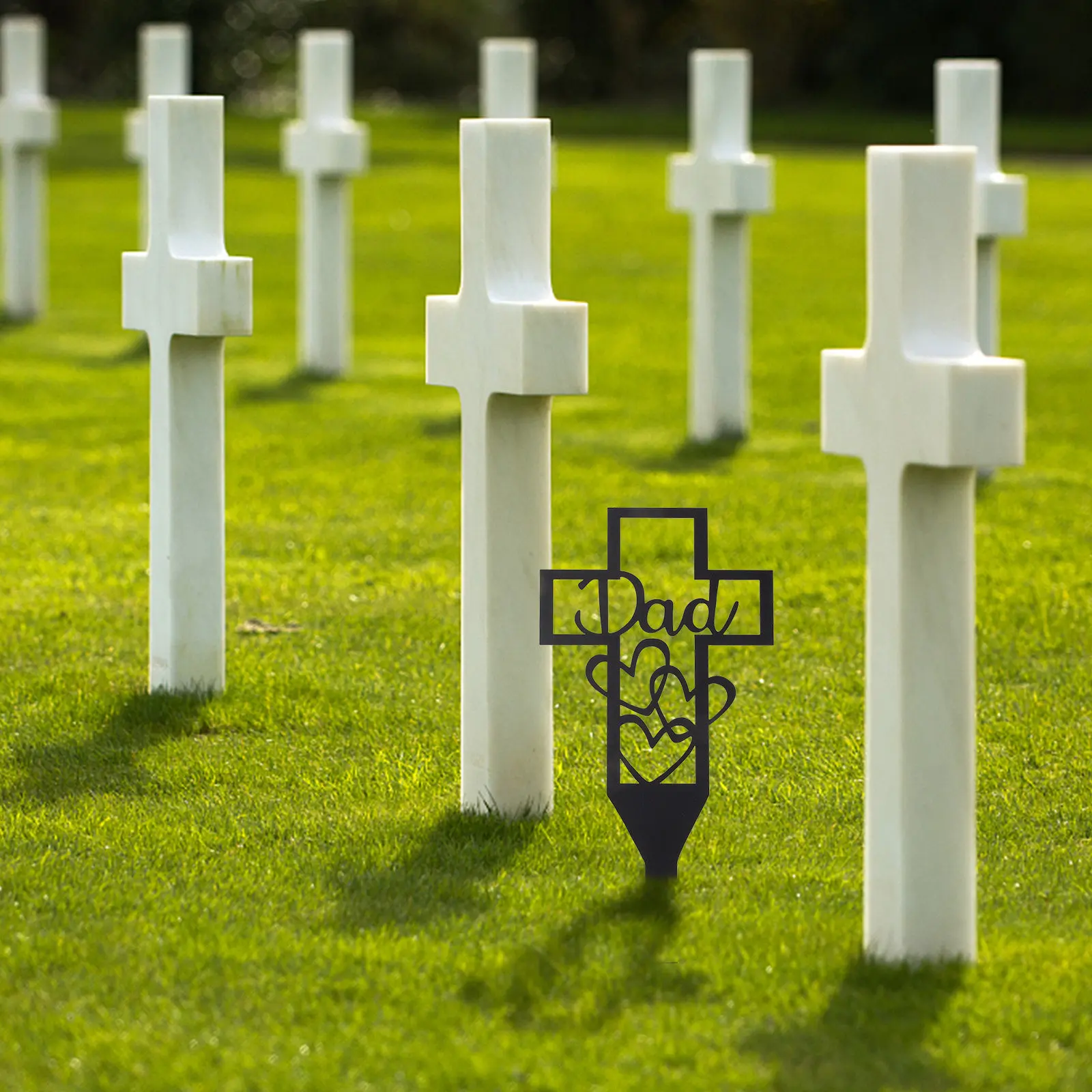 

Уличный железный декоративный колышек для кладбища, устойчивый, для установки в грунт, украшение для двора и газона